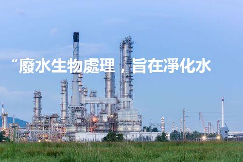 “廢水生物處理，旨在凈化水源，守護(hù)碧水藍(lán)天”